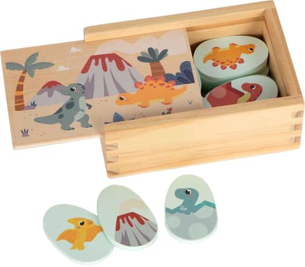 Small Foot - Houten Memospel Dino in Opbergdoos