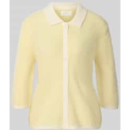 Cardigan met wol en polokraag