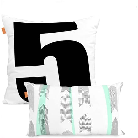 Set van 2 kussenhoezen Five | Blanc