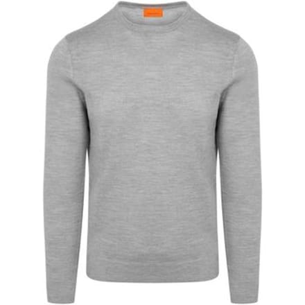Suitable Merino Pullover Mid Grijs - Maat XXL - Heren - Sweater