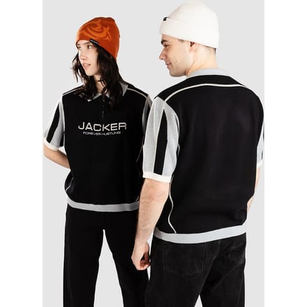 Jacker Ace Polo Knit Gebreide Trui zwart