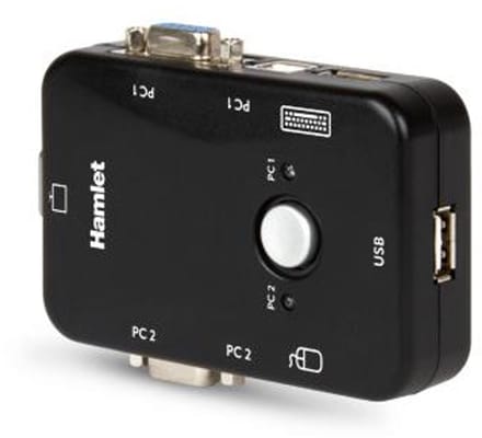Hamlet HNKVM3U KVM-switch Zwart