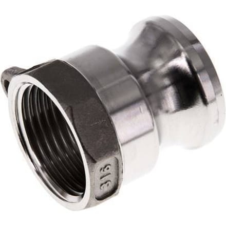 Camlock DN 25 (1'') Koppeling RvsRp 1'' met binnendraad Type A MIL-C-27487
