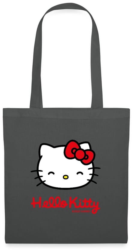 Hello Kitty Lacht Met Hello Kitty-Letters Tas Van Stof Schoudertas