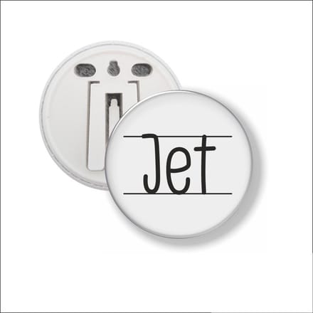 Button Met Clip 58 MM - Jet