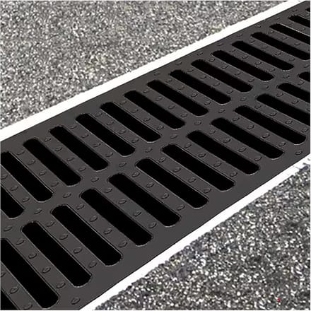 Rioolrooster - Afvoerdeksel Putdeksel - Tuin Drainage - Flexibel Snijdbaar - 50 cm Lengte - Zwart