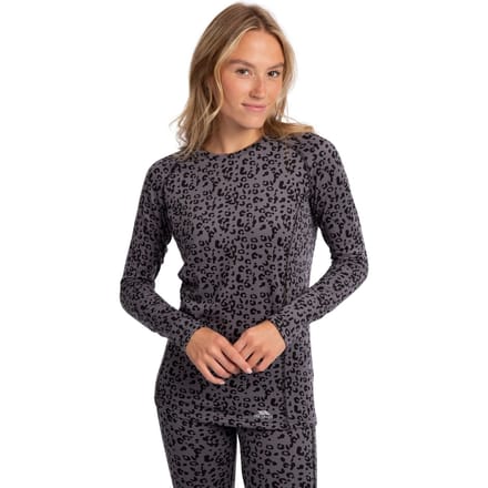 Trespass Dames/Dames Elianne Basislaag met luipaardprint (Donkergrijs)