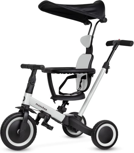 MooVkee Mike Pro Loopfiets 6-in-1 met Zonnekap en Duwstang