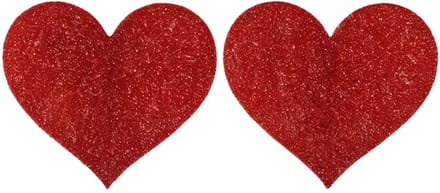 Tepelplakkers hartjes - Set van 2 - Rood
