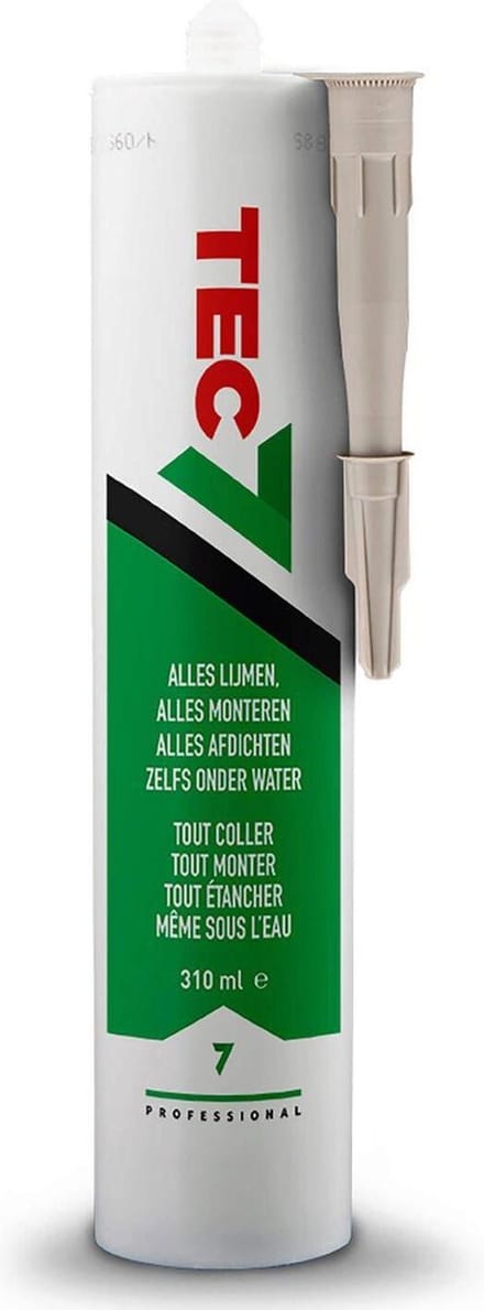 Tec7 - Lijm, verzegel en monteer alles - Tec7 - 310 ml koker Beige