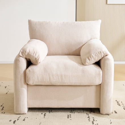 Clruro Fauteuil - Oversized relaxstoel - Modern design voor woonkamer en slaapkamer - Chenille