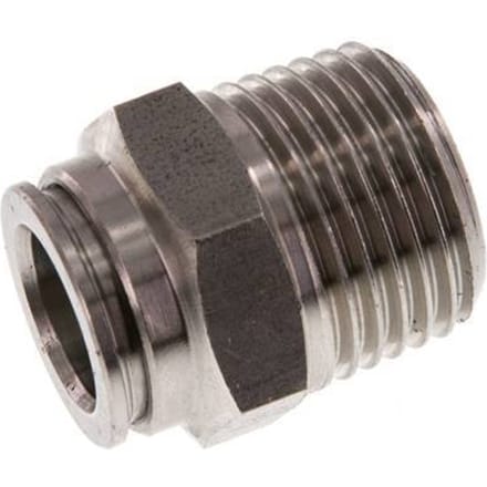 12mm x R1/2'' RVS Insteekfitting Buitendraad FKM