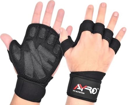 Geventileerde Trainingshandschoenen voor Gewichtheffen met Polsbandages