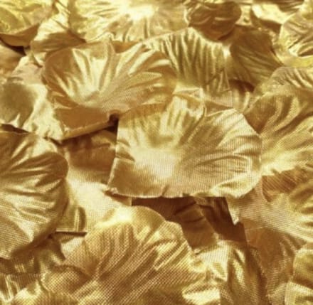 400 -Goudkleurige -Rozenblaadjes - Trouwen- Charme Bijoux