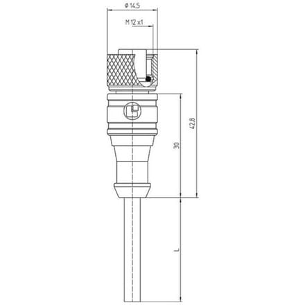 Lutronic 1064 Sensor/actuator connector, geassembleerd M12 Aantal polen (sensoren): 4 Koppeling, recht 10.00 m 1 stuk(s)