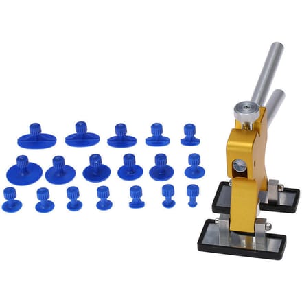 Carrosserie Verveloos Dent Lifter Reparatie Tool Puller + 18 Tabs Hagel Removal Tool blue