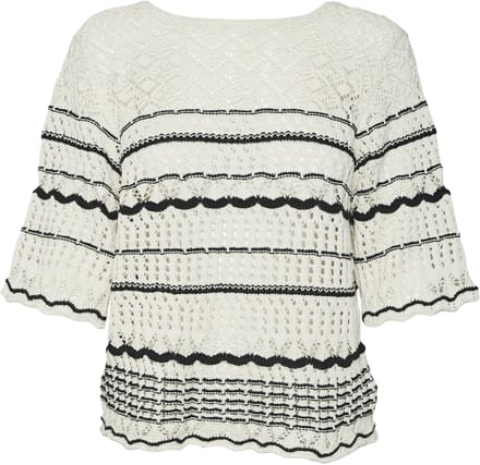 VERO MODA - VMMINOU 2-WAY 2/4 V-BACK PULLOVER - Dames - Gebreide truien