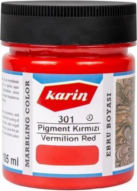 Ebru / Papiermarmer Verf - Vermiljoen Rood - 105 ml