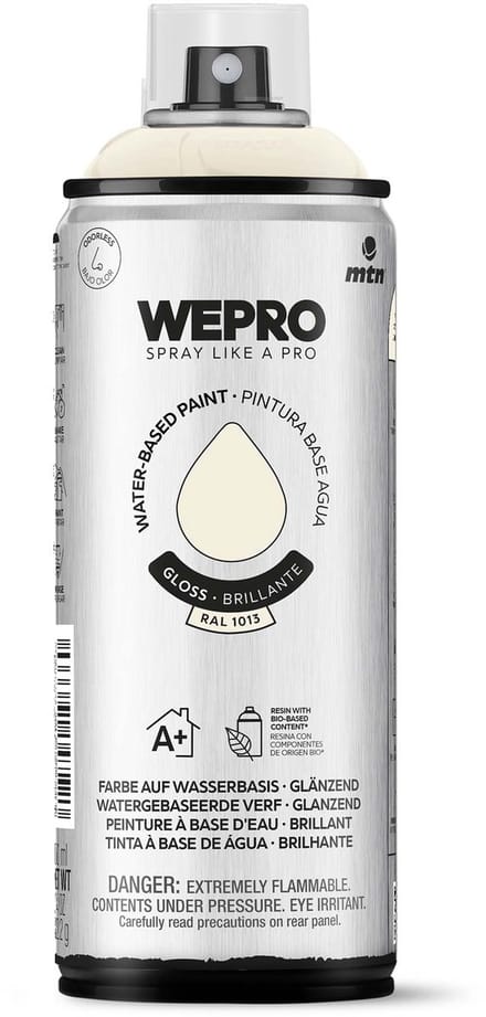 Spuitbus Ral 1013 Glans MTN WEPRO WATER-BASED PAINT 400ML