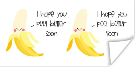 Poster Beterschap - Quote - Banaan - 150x75 cm