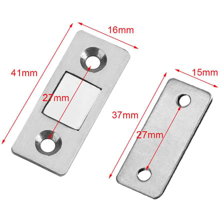 Ultradunne Sterke Magnetische Deurvanger voor Meubelkast Keukenkast met Schroeven wit