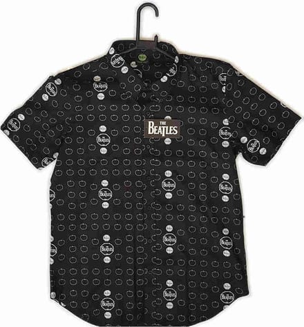 The Beatles Shirt -M- Drum And Apples Zwart