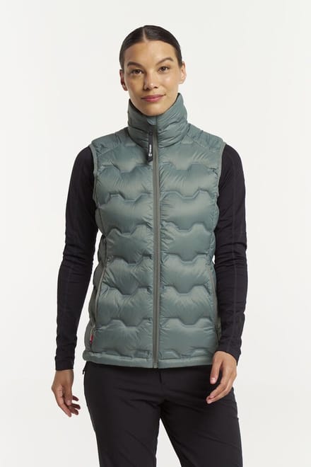 Tenson TXlite Shibui Down Vest Women 465018083 - Grijsgroen - M