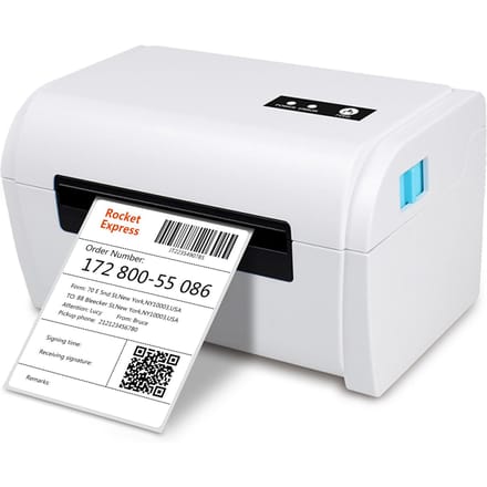 Imprimante d'étiquettes thermique, expédition à grande vitesse, connexion USB BT, prise en charge du papier 40-110mm EU Plug support USB & BT