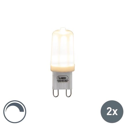 LUEDD Set van 2 G9 dimbare LED lampen 3W 280 lm 2700K