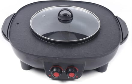 Elektrische Hot Pot en Barbecue Pan Multifunctioneel Antiaanbak