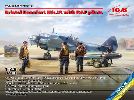 ICM Modelbouwpakket Militaire voertuigen - 32118 WWII Pilots of British Naval Aviation Plastic - 1:32 - Modelbouw