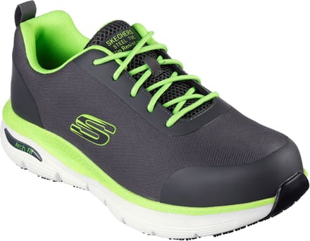 Skechers heren veiligheidssneakers SRRINGSTAP ARCH FIT 200086EC CCLM grijs/groen