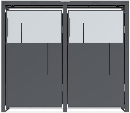 Westmann Varius 2 Metalen Containerombouw voor 2 kliko - Houtlook