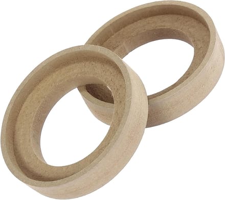 2 Stuks Auto Luidspreker Spacer Ringen Adapter Beugels voor 2.5 Inch Luidsprekers, Universeel en Hout, 60mm ID