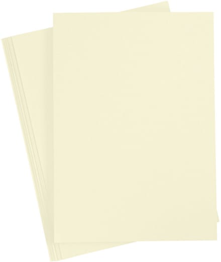 Creotime Karton 21 X 29,7 Cm 10 Stuks Pastel Geel