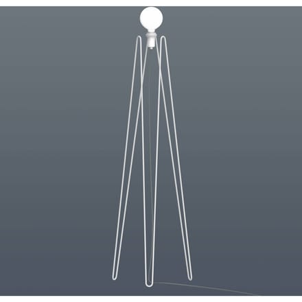 GRUPA Model M2 LED vloerlamp wit, zwarte kabel