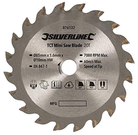 Mini-hardmetalen zaagblad 1 stuk - zilver