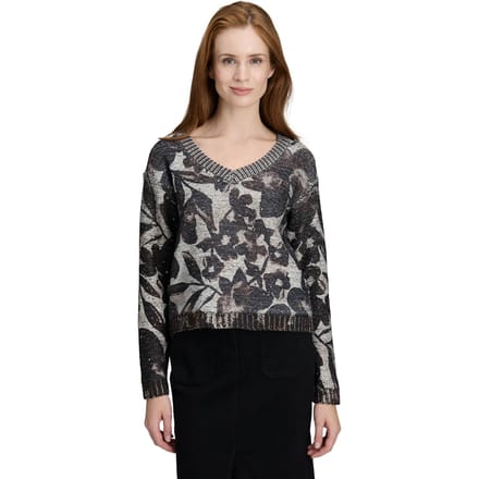 Tricot pullover met pailletten - beige / bruin - Gr. 44 van Goldner Fashion