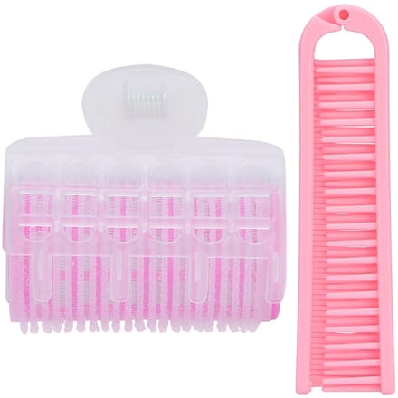 DIY Pony Kappersroller Krultang Haar Krullen Styling Tool Vrouwen Kappers Krulspelden Set (Roze) white