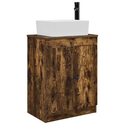 vidaXL - Badkamer - Vanity - met - Wastafel - Gerookt - eiken - 54 - x - 35 - x - 83 - cm