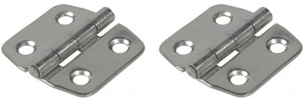 Scharnier 40 x 42 mm roestvrij staal - 1 paar - 2 stuks