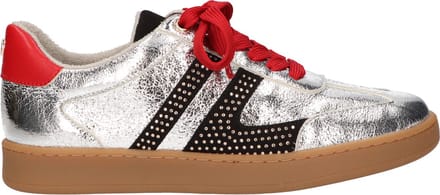 La Strada Sneaker Zilver Rood Synthetisch - Damesschoenen - Maat - 39