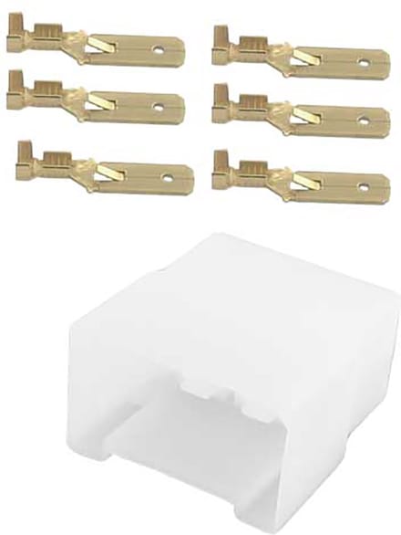 6 polig female connector set