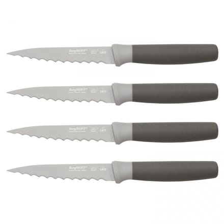 LEO 4-delige set steakmessen - Grijs -