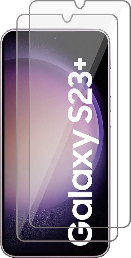 Screenprotector geschikt voor Samsung Galaxy S23 Plus - Gehard Glas Beschermglas Tempered Glass Screen Protector - 2 Stuks