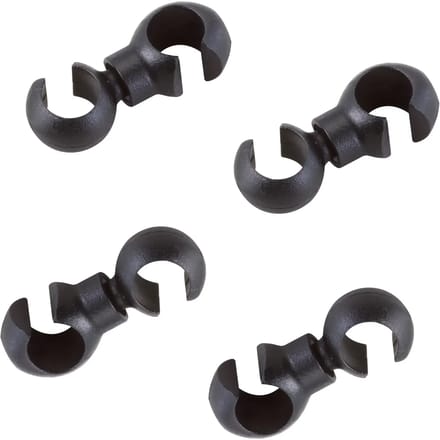 Roteerhaken Elvedes Ø4,3mm - 5,0mm PVC - zwart (4 stuks)