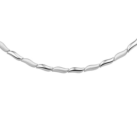 Zilver Gerhodineerde Collier poli/mat 4 1331937
