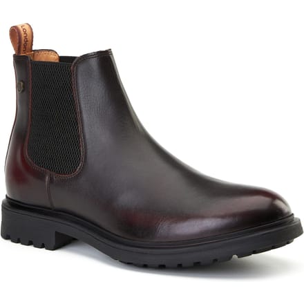 Base London Roebuck Leren Heren Bordo Boots