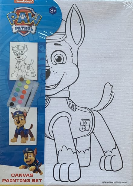 Paw patrol  - Canvas painting set  / 18x25 cm