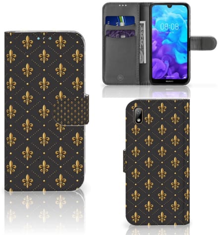 Book Case voor Huawei Y5 (2019) Telefoon Hoesje Franse Lelie